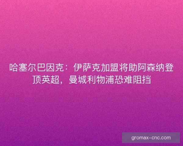 哈塞尔巴因克：伊萨克加盟将助阿森纳登顶英超，曼城利物浦恐难阻挡